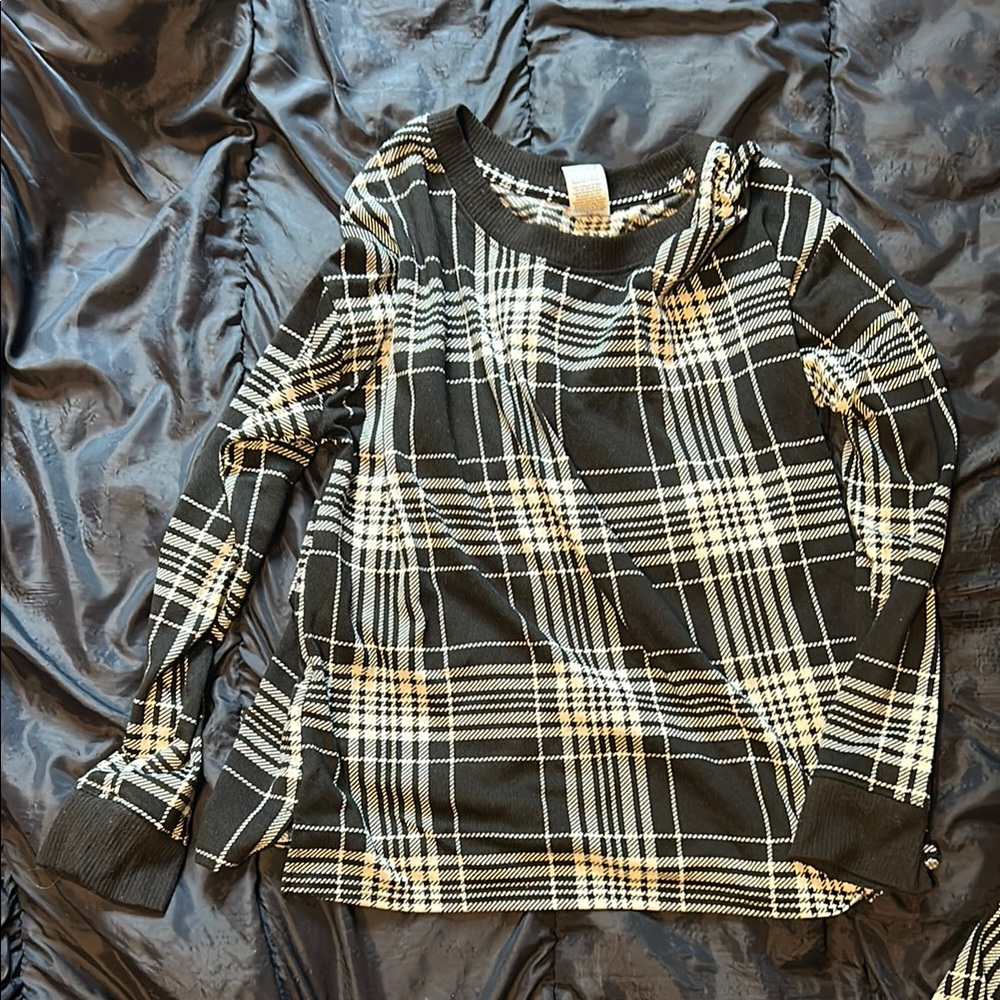 Plaid Black and White pajamas
